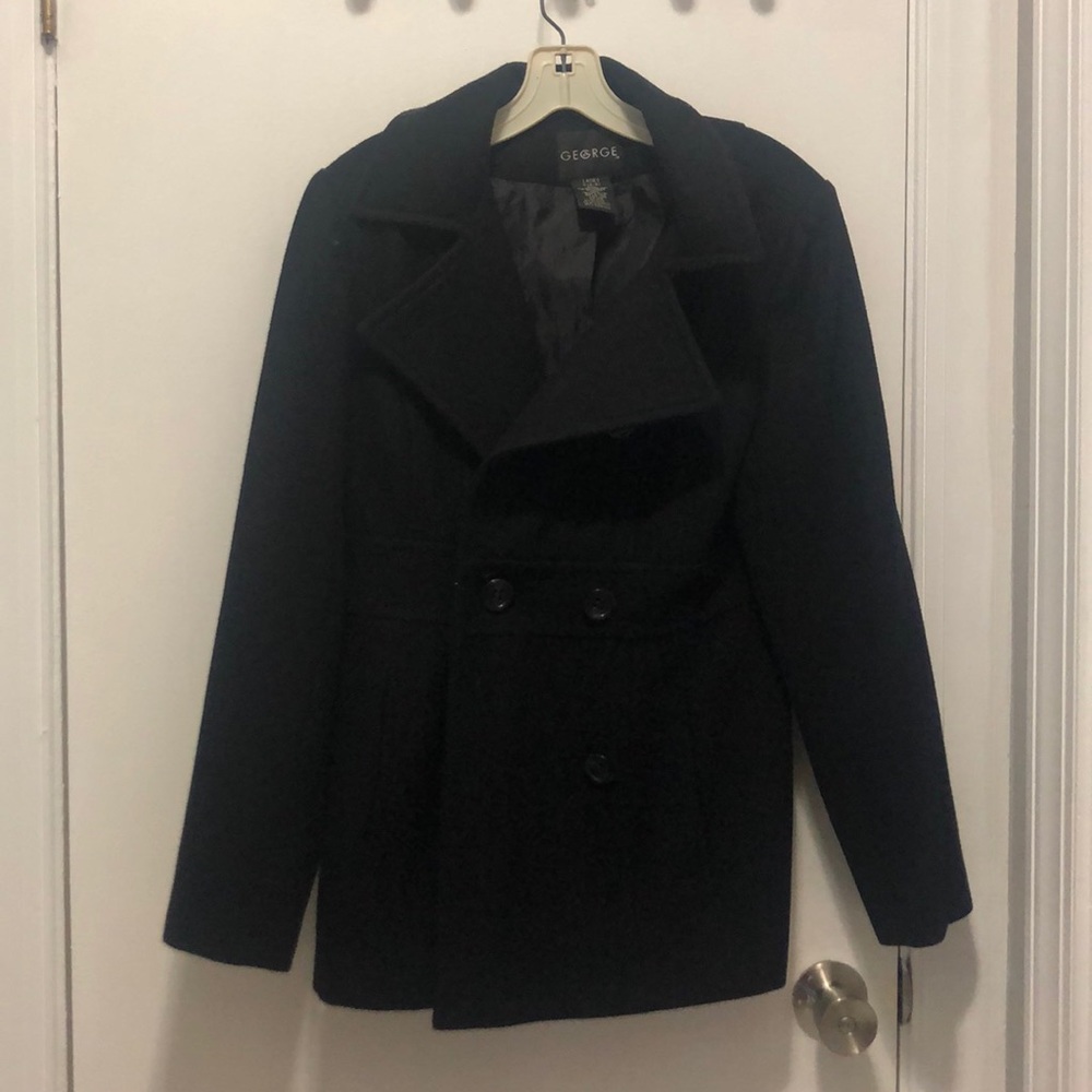 Black peacoat